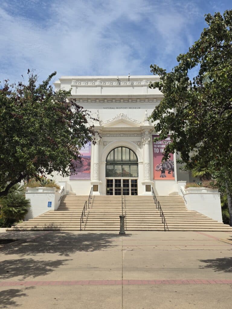 entrance to the natural history museum in Balboa Park