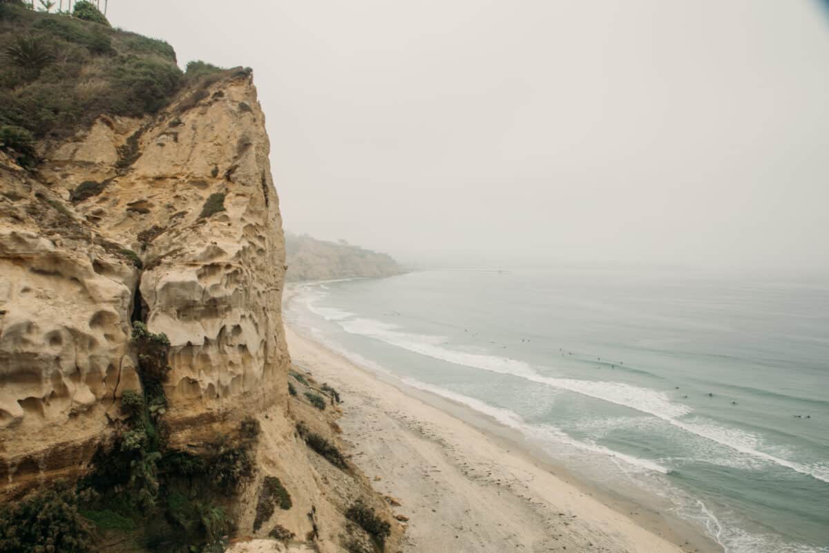 Beach view from Torrey Pines