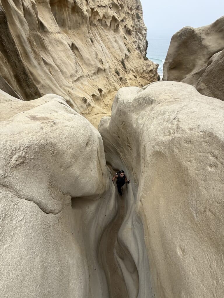 Slot canyon in Torrey Pines