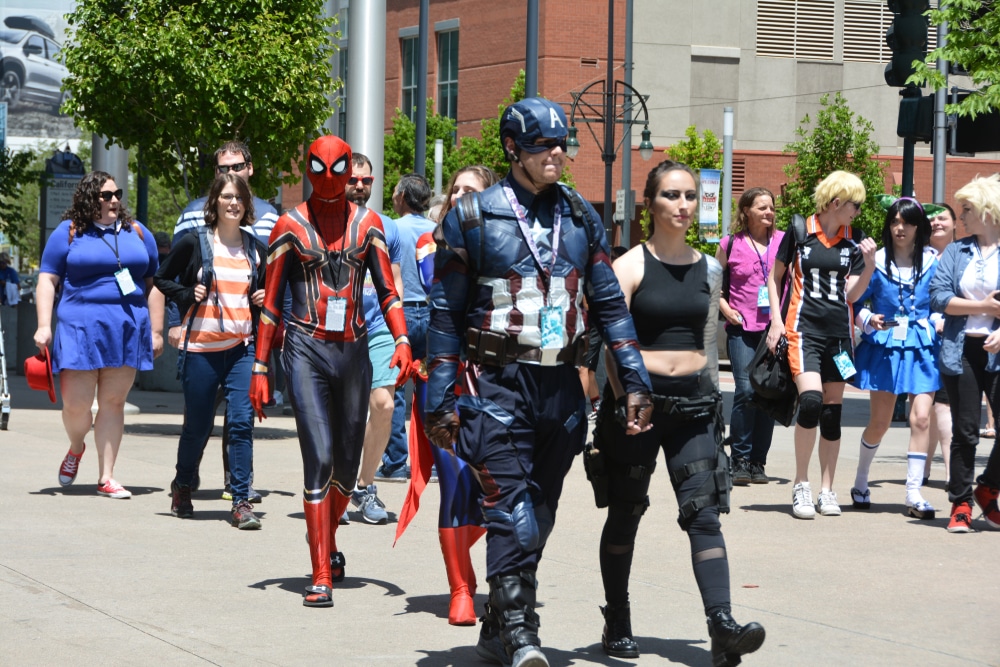 Denver, CO, USA. June 1, 2019. Participants dressed up in costumes during Denver's Pop Culture Con is a 3-day speculative fiction fan convention held annually in Denver, Colorado.