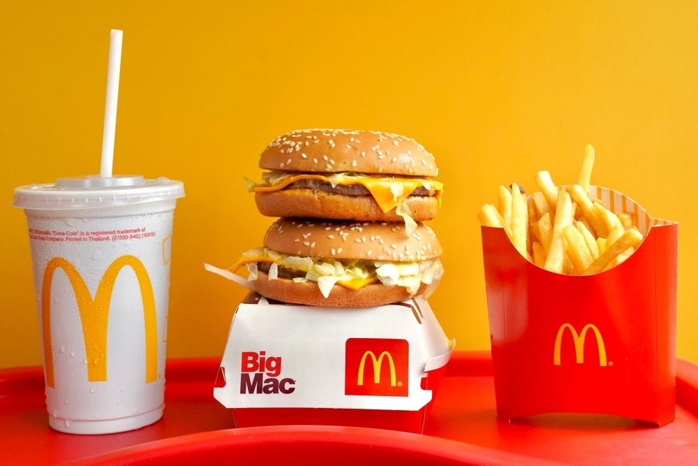 Ayutthaya,Thailand - Mar23,2022 : McDonald's Restaurant in Ayutthaya,Thailand. McDonald's is an American hamburger and fast food restaurant chain