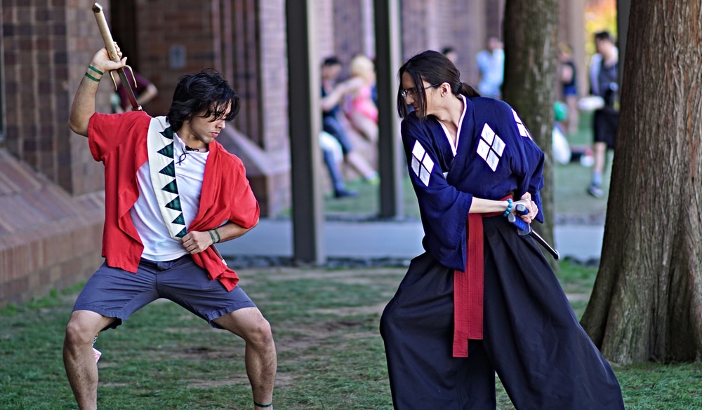 June 4,2015 Dallas,Texas- Professional Cosplayers at the A-kon anime convention pose for a photo