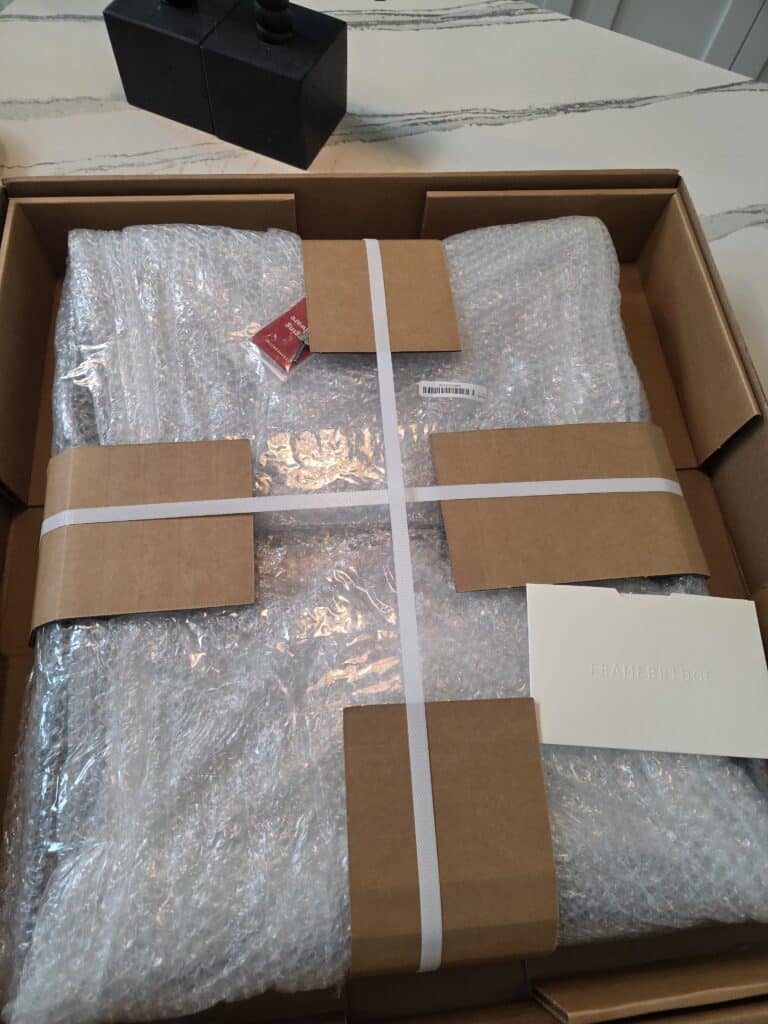 The frames were always packaged with care.