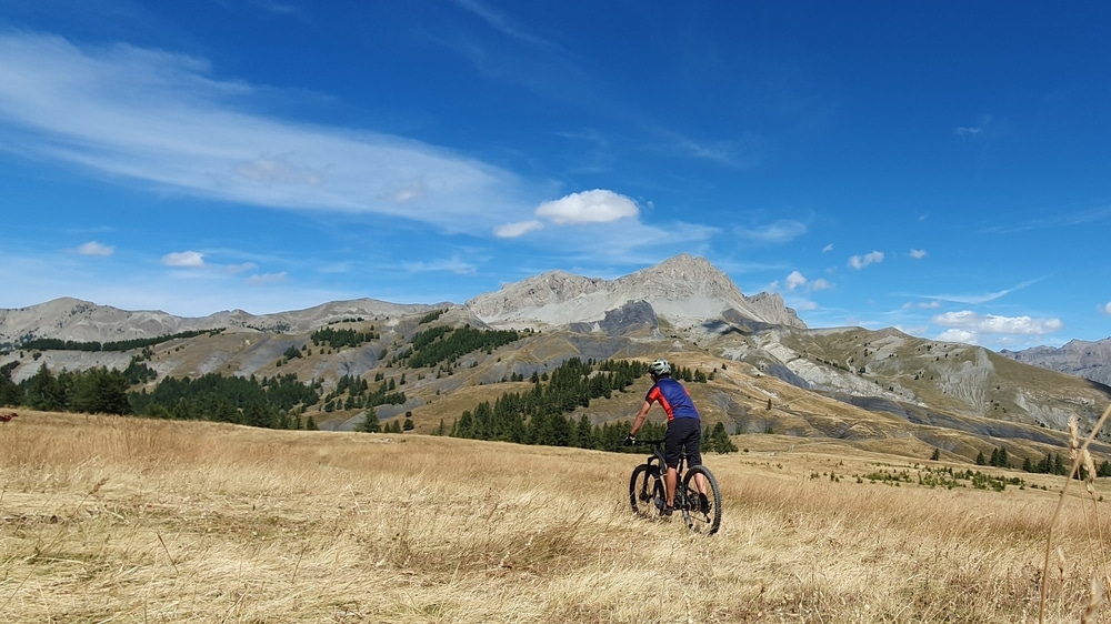 mountain bike in the french alps
