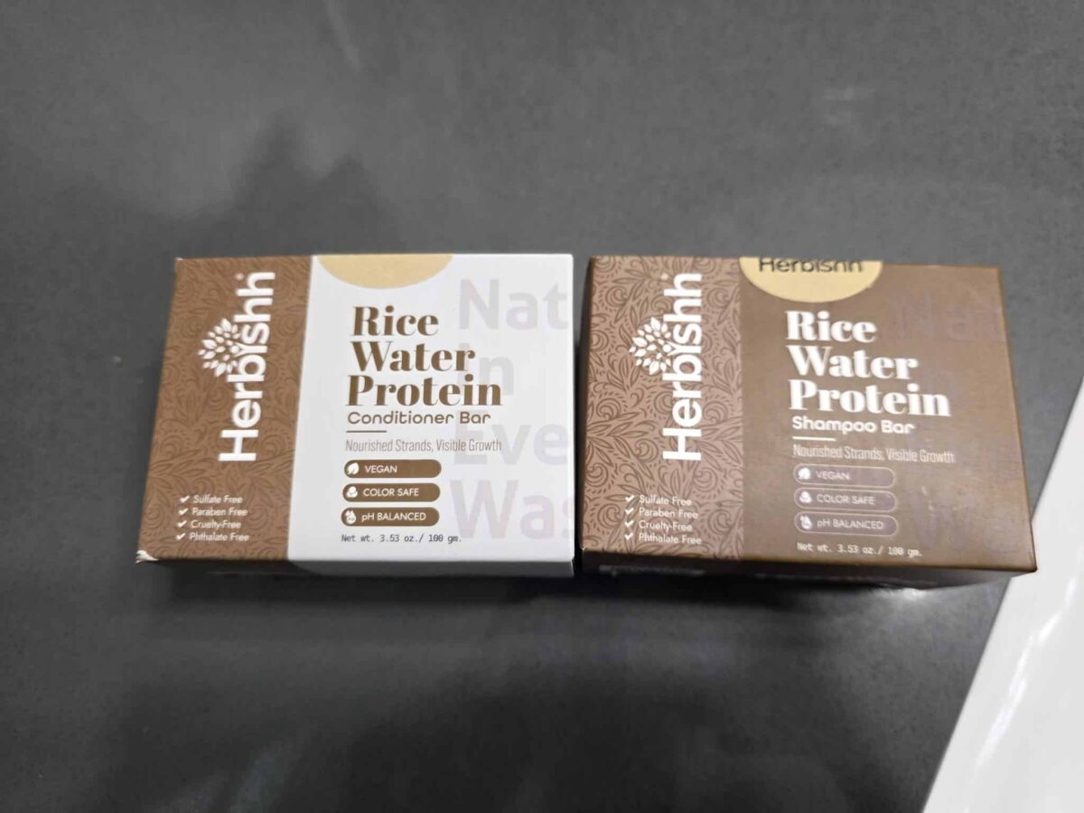 Rice water protein herbishh shampoo bar