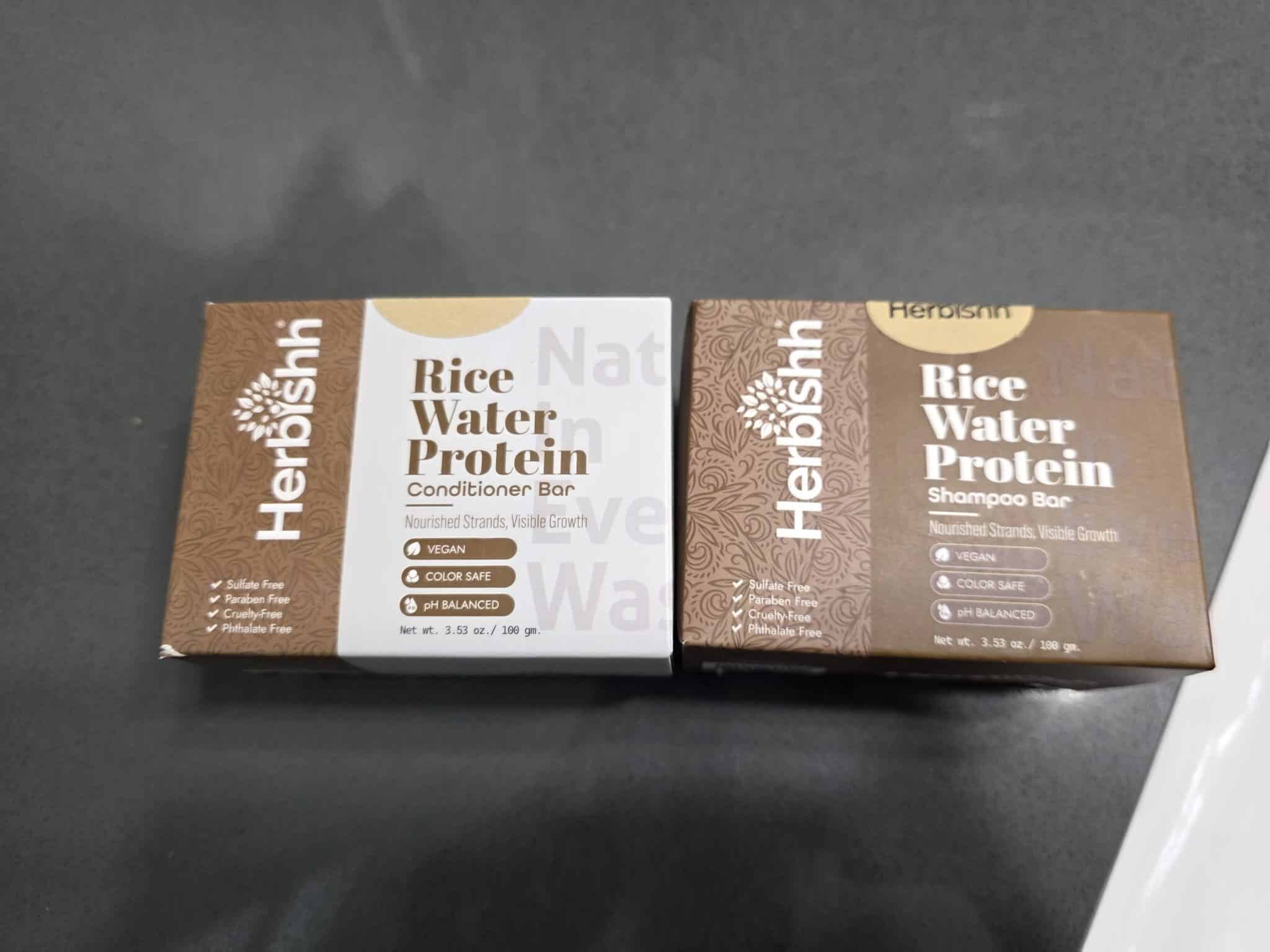 Rice water protein herbishh shampoo bar