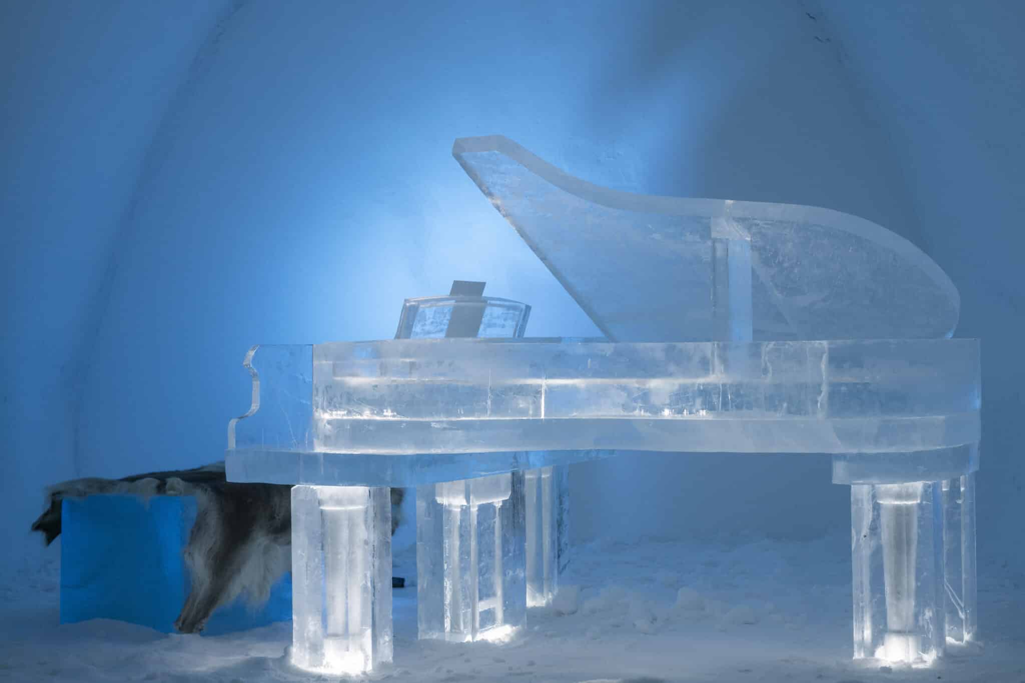 The World’s Most Famous Ice Hotel Just Opened — and It Has a Fully Playable Piano Made of Ice