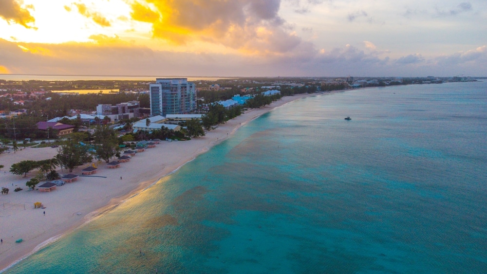 Aerial Images of Cayman Islands Sunset and Sunrise