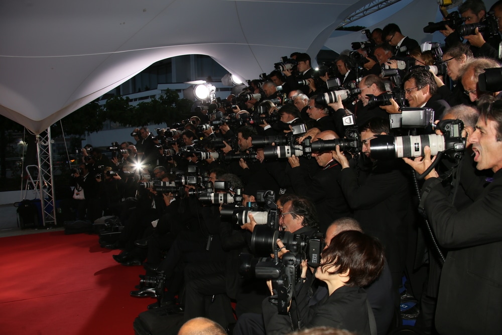 Photographer attends a photocall for the winners of the Palm D'Or during the 68th annual Cannes Film Festival on May 24, 2015 in Cannes, France.