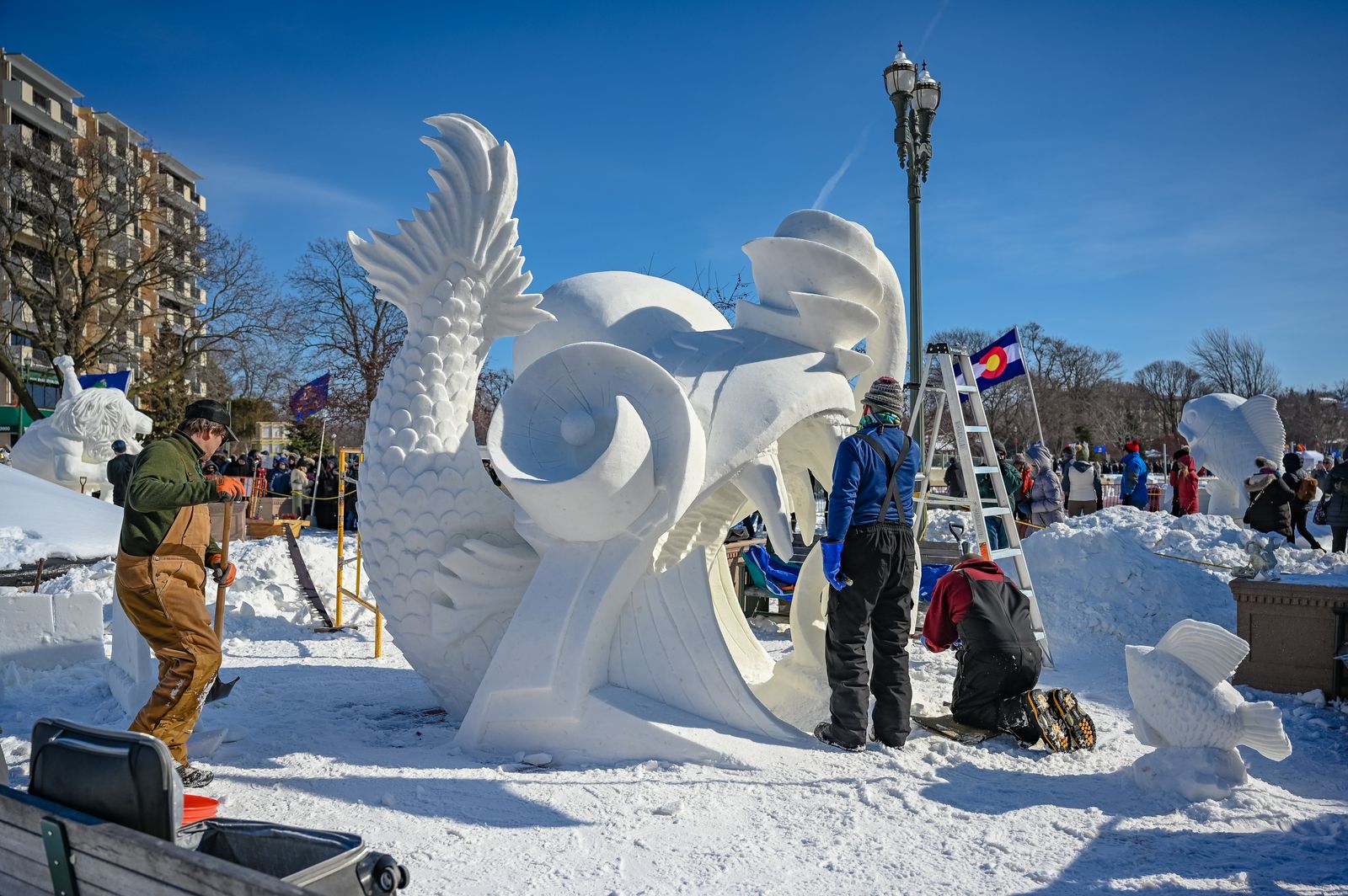 This Wisconsin Winter Festival Turns 150 Tons of Snow Into Giant Sculptures — and It’s Free to Visit in 2026