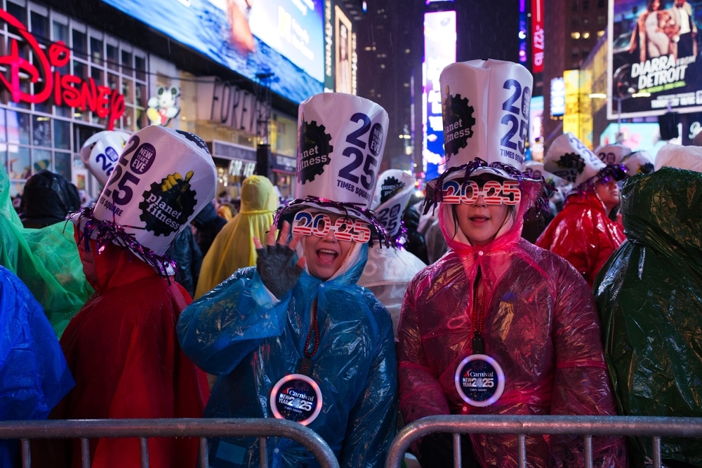 New York, NY - December 31, 2024: Ryan Seacrest and Rita Ora join the festivities at the Times Square New Year’s Eve celebration, alongside Dustin Lynch, Lonnie Quinn, and NYC agencies.