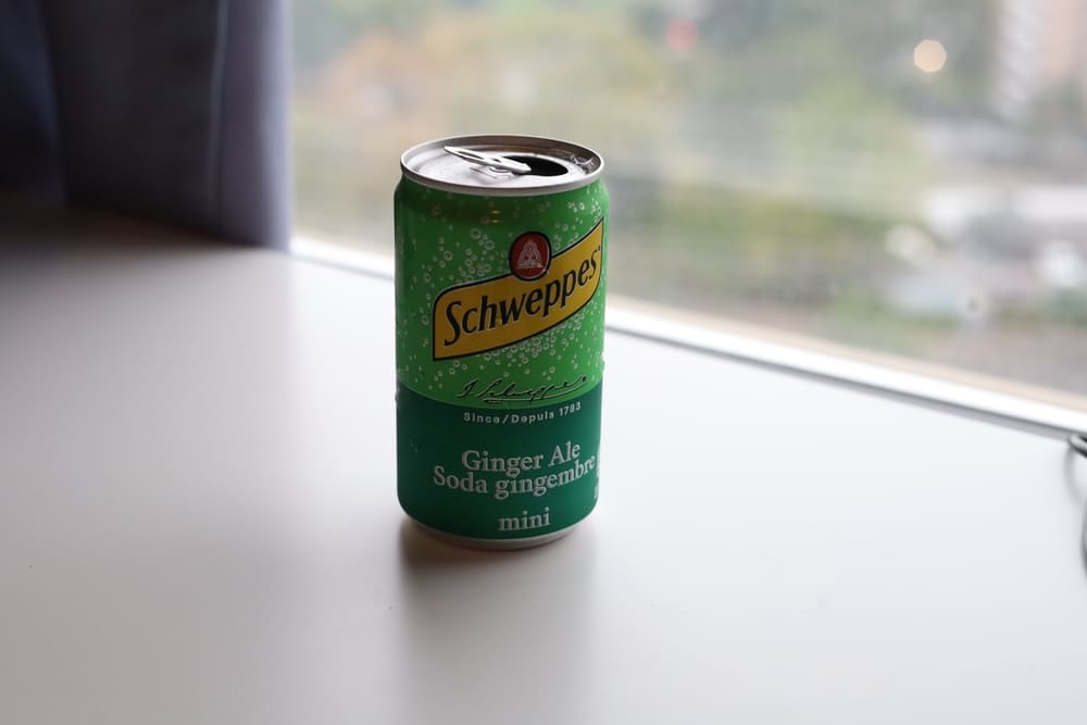 Toronto, Ontario, Canada - 09 25 2022: schweppes ginger ale soda can