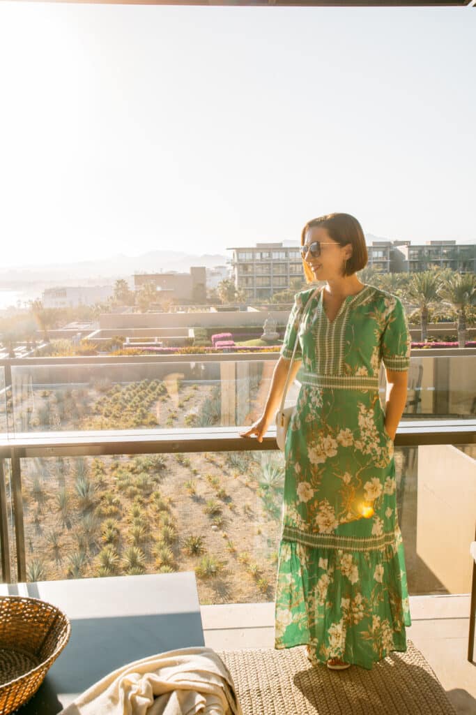 green nordstrom dress worn in Cabo