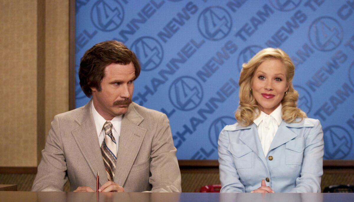 Christina Applegate and Will Ferrell in Anchorman: The Legend of Ron Burgundy (2004)