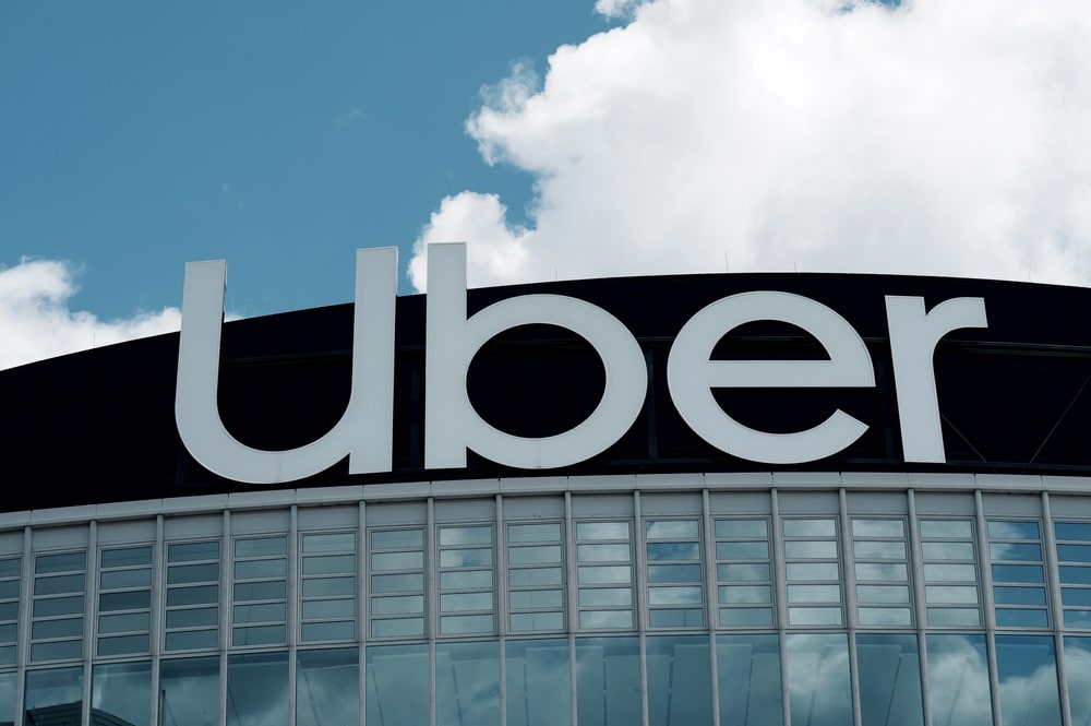 Berlin, Germany - May 26, 2025: Uber in Berlin - Uber is an American multinational transportation company that provides ride-hailing services, courier services, food delivery, and freight transport