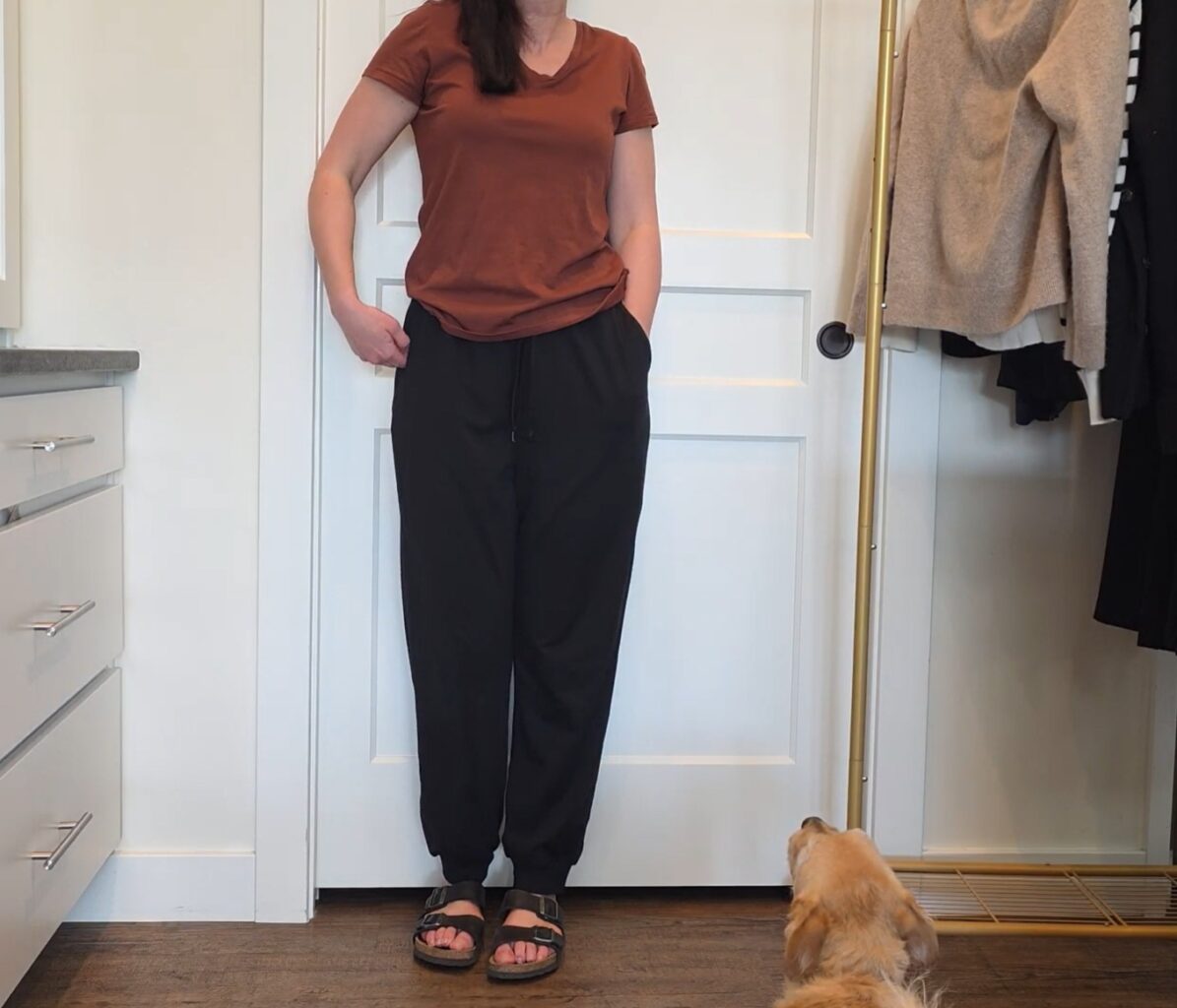 cotton modal tee with joggers