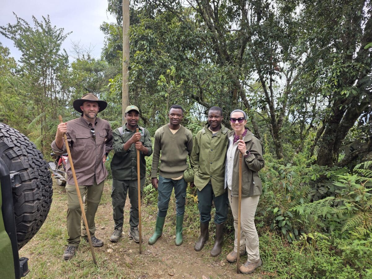 Our wonderful guide and trackers for our chimp trekking experience.