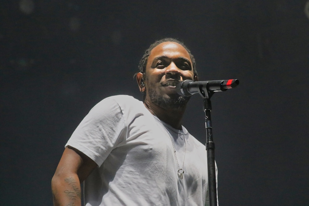 Okeechobee, Florida USA - 03-05-2017: Kendrick Lamar performs at the Okeechobee Music Festival