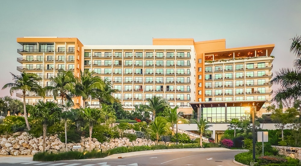 Grand Cayman, Cayman Islands, Feb 13th 2026, view of Indigo, a new luxury hotel on Seafire Way