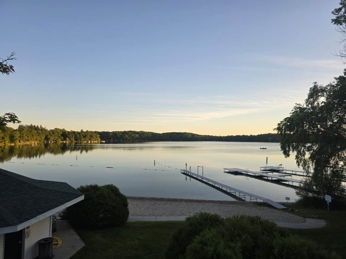 Elkhart Lake, Wisconsin at sunset