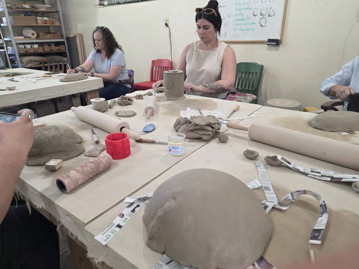 a pottery class in Elkhart Lake, Wisconsin