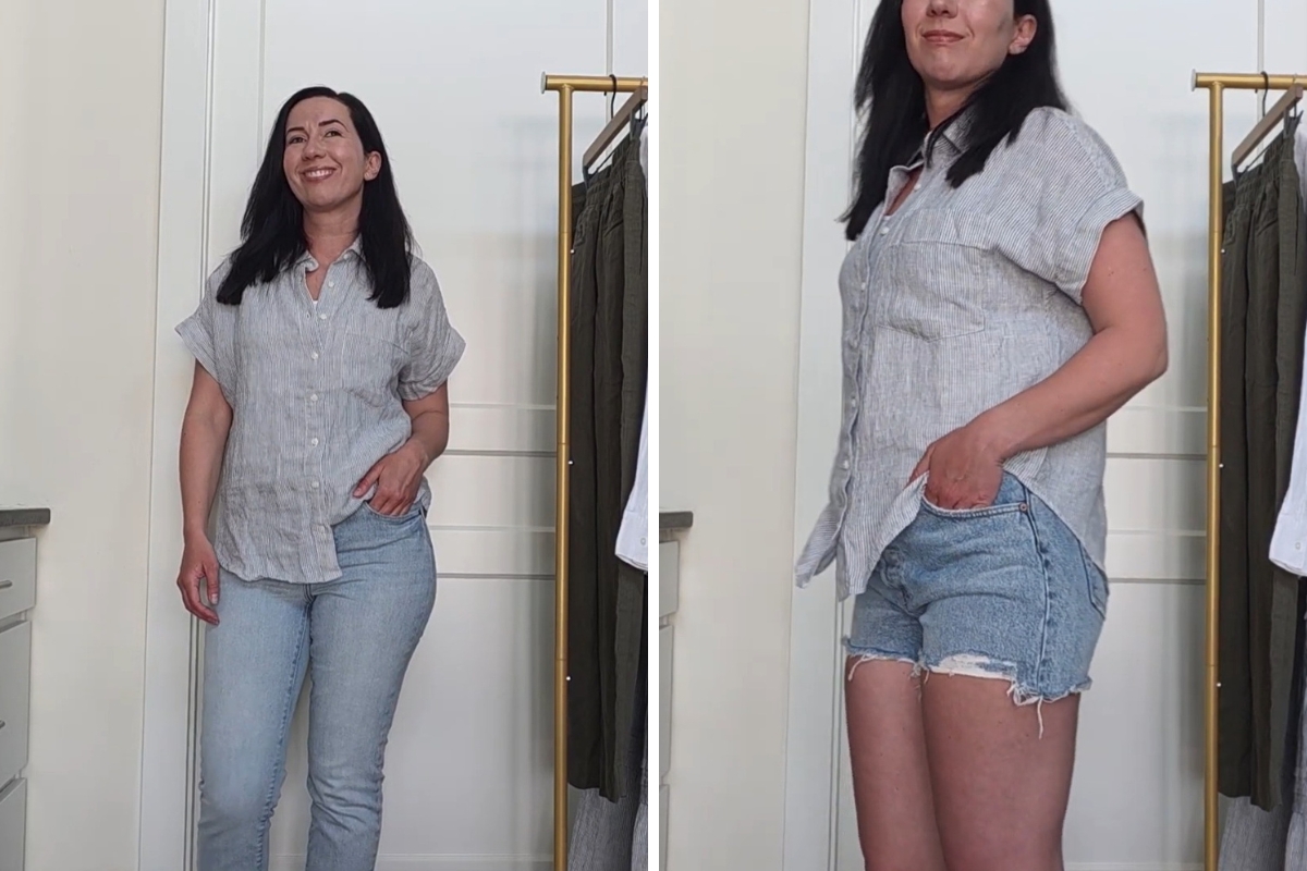 100% EUROPEAN LINEN CAMP SHIRT