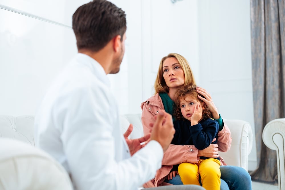 A,Scared,Small,Caucasian,Child,Is,At,The,Dentist,In