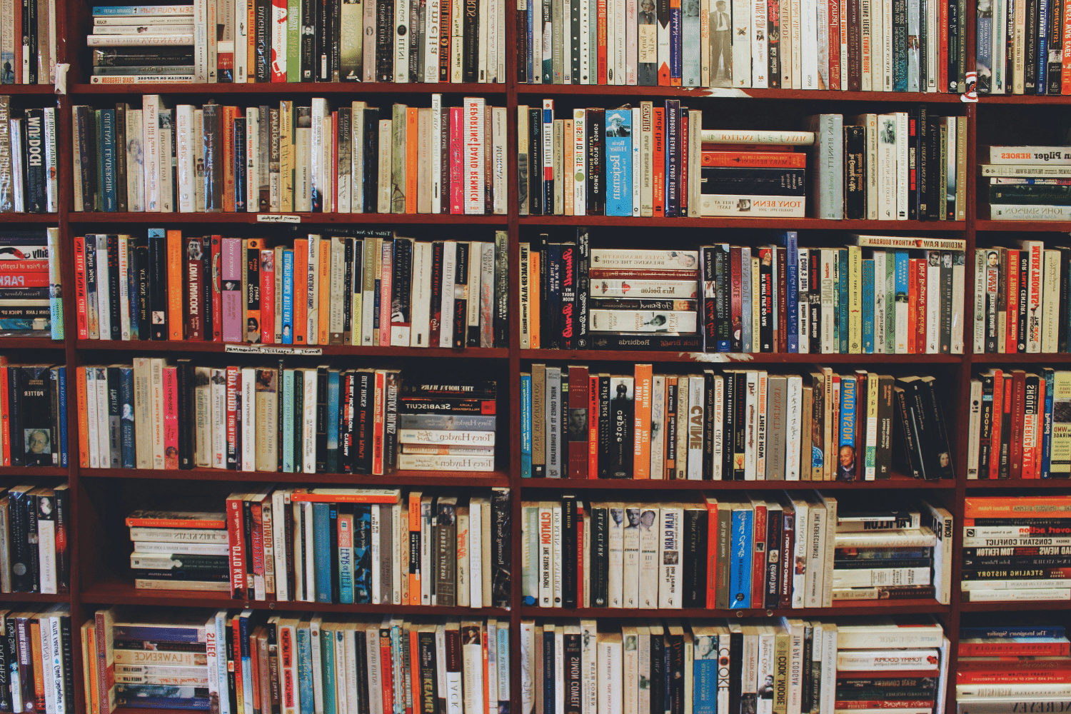 Large bookshelf full of books