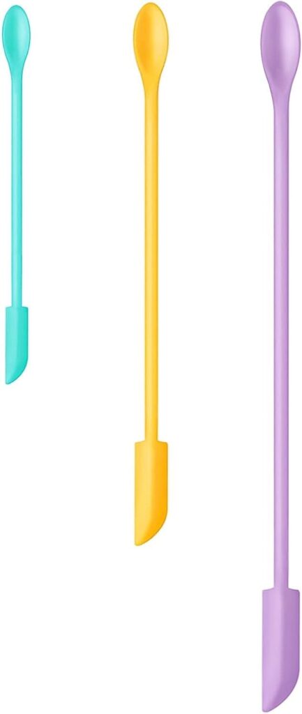 barsone Silicone Spatula Set 3Pcs, Mini Jar Scraper for Makeup & Food | Mini spatulas reach every last drop in jars and bottles, reducing waste for food