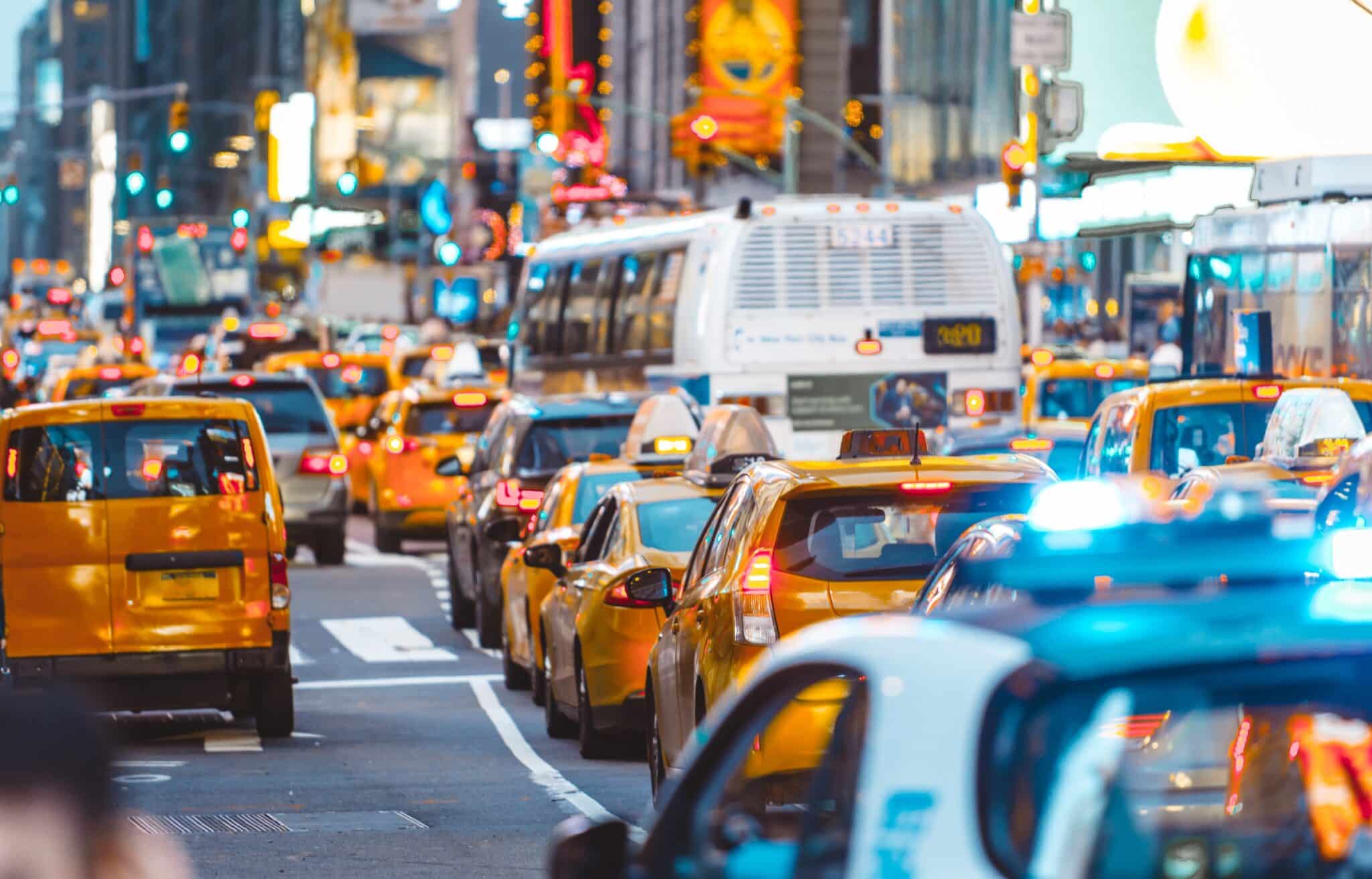 Urban,Jungle,Scene,With,Cars,And,Traffic,In,New,York