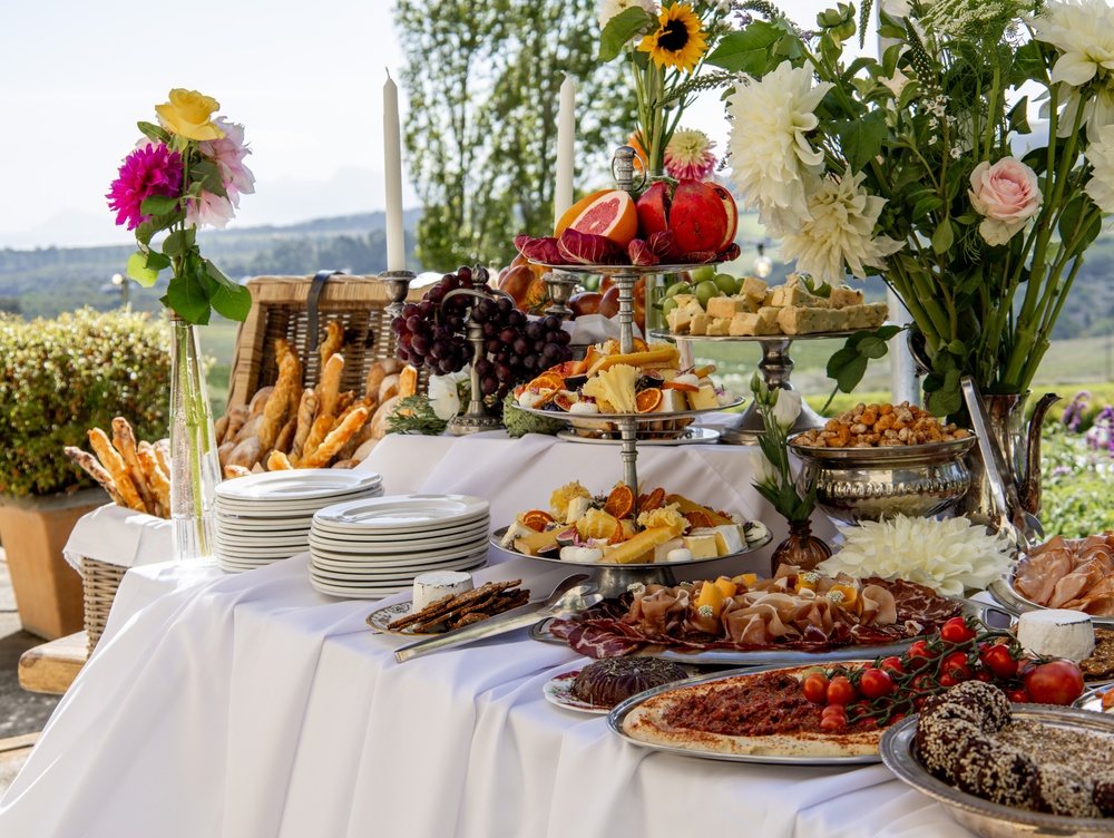 Abundant Grazing Table with Charcuterie and Fresh Fruit