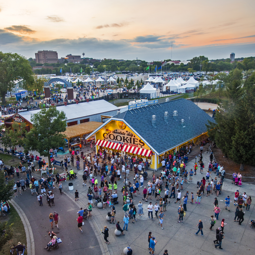 ST.PAUL, MN, USA - AUGUST 24th, 2017: Minnesota State Fair - crowds of people at the largest state fair in the USA