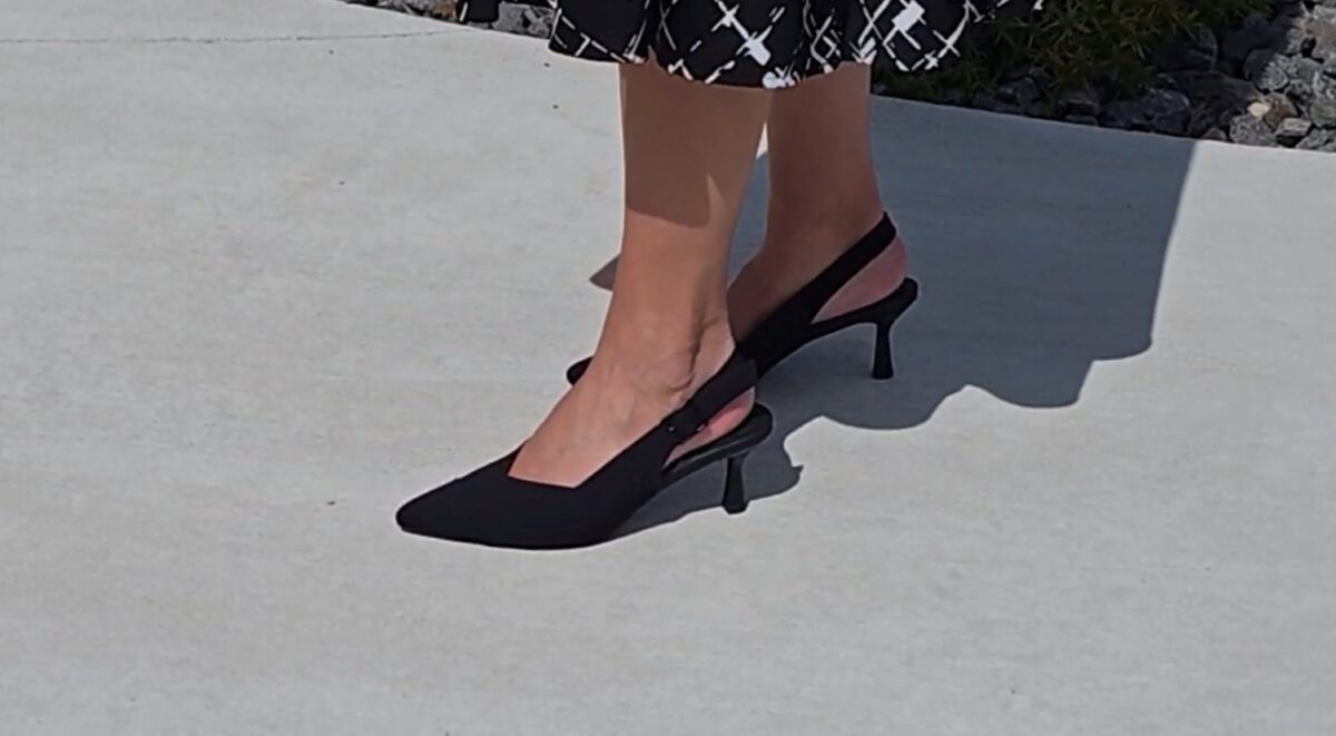 Addison pointed-toe slingbacks